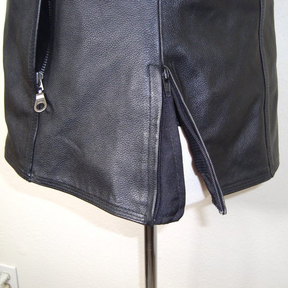 NEW FIRST Mfg. Co. Leather Gear Black Jacket w/Removable Quilted Liner Size L - Picture 13 of 16